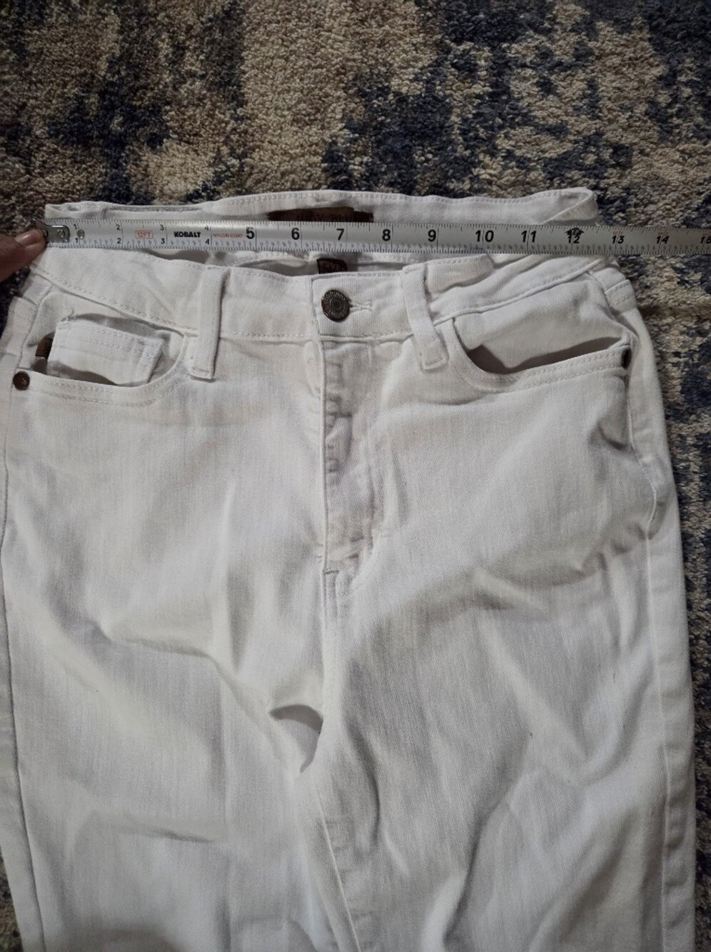 Judy Blue High Waist White Non-Distressed Jeans- Size 5/27 - Picture 6 of 8